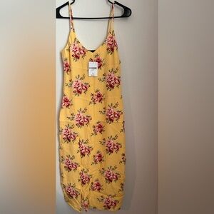 FOREVER 21 FLORAL SLIP MIDI DRESS